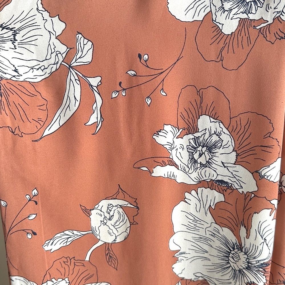 Sienna Sky Floral Cutout Wide Leg Jumpsuit, Peach/White, Summer/Spring, Small - Picture 11 of 16